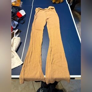 Tan/brown & Black included 2 pair Leggings With texture, Flare Pants